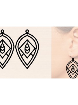 Σετ των 2 Intra απο ξύλο plywood 3mm-4mm πάχος Ξύλινα σκουλαρίκια μπέιζμπολ με Δίασταση 3000x3000 cm INTRAFABR-118025213