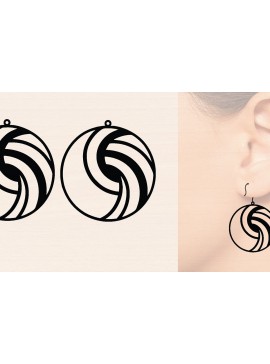 Σετ των 2 Intra απο ξύλο plywood 3mm-4mm πάχος Ξύλινα σκουλαρίκια μπέιζμπολ με Δίασταση 3000x3000 cm INTRAFABR-118025609