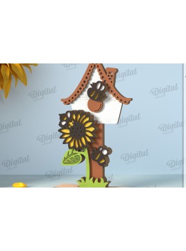 Intra απο ξύλο plywood 3mm-4mm πάχος με βάση μελισσών Δίασταση 30x20 cm INTRAFABR-122670546