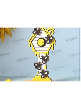 Intra απο ξύλο plywood 3mm-4mm πάχος με βάση μελισσών Δίασταση 30x20 cm INTRAFABR-122670439