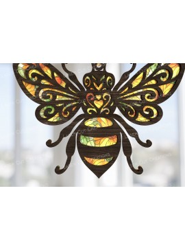 Intra απο ξύλο plywood 3mm-4mm πάχος Bee Suncatcher Δίασταση 30x20 cm INTRAFABR-123180288