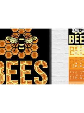 Σετ των 2 Intra απο ξύλο plywood 3mm-4mm πάχος BEE Shadow Box Δίασταση 25x25 cm INTRAFABR-25861424