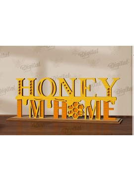 Σετ των 2 Intra απο ξύλο plywood 3mm-4mm πάχος Bee Word Stand Δίασταση 30x20 cm INTRAFABR-123090198