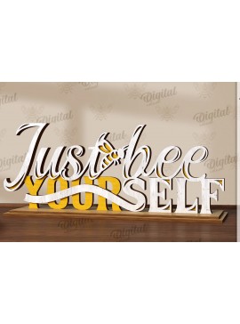 Σετ των 2 Intra απο ξύλο plywood 3mm-4mm πάχος Bee Word Stand Δίασταση 30x20 cm INTRAFABR-123090245