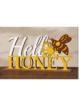 Intra απο ξύλο plywood 3mm-4mm πάχος Bee Word Stand Δίασταση 30x20 cm INTRAFABR-123090334