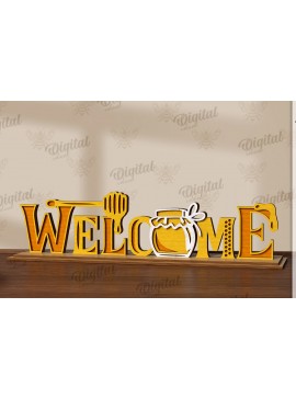 Intra απο ξύλο plywood 3mm-4mm πάχος Bee Word Stand Δίασταση 30x20 cm INTRAFABR-123090082