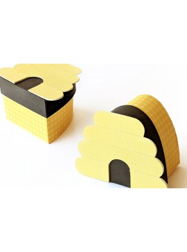 Σετ των 3 Intra απο ξύλο plywood 3mm-4mm πάχος Στρογγυλό κουτί δώρου κυψέλης με καπάκι Δίασταση 10x10 cm INTRAFABR-102080392