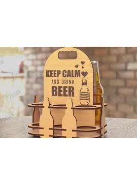 Σετ των 2 Intra απο ξύλο plywood 3mm-4mm πάχος Θήκη μπουκαλιών μπύρας | Καλάθι μπύρας | CNC Δίασταση 15x15 cm INTRAFABR-119134799