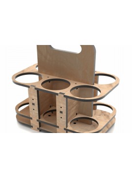 Σετ των 2 Intra απο ξύλο plywood 3mm-4mm πάχος με  Box Beer Box Δίασταση 4x16 cm INTRAFABR-113817541