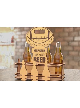 Σετ των 3 Intra απο ξύλο plywood 3mm-4mm πάχος Θήκη μπύρας | Μπουκαλοθήκη |Καλάθι μπύρας Δίασταση 15x15 cm INTRAFABR-119308899