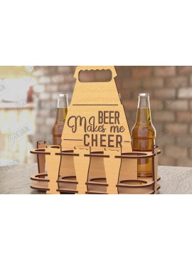 Σετ των 2 Intra απο ξύλο plywood 3mm-4mm πάχος Θήκη μπύρας | Μπουκαλοθήκη |Καλάθι μπύρας Δίασταση 15x15 cm INTRAFABR-119308903