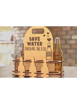 Σετ των 2 Intra απο ξύλο plywood 3mm-4mm πάχος Θήκη μπύρας | Μπουκαλοθήκη |Καλάθι μπύρας Δίασταση 15x15 cm INTRAFABR-119308906