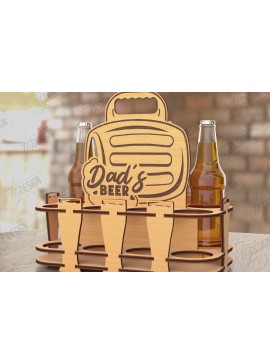 Σετ των 2 Intra απο ξύλο plywood 3mm-4mm πάχος Θήκη μπύρας | Μπουκαλοθήκη |Καλάθι μπύρας Δίασταση 15x15 cm INTRAFABR-119308895