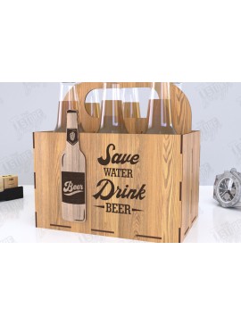 Σετ των 2 Intra απο ξύλο plywood 3mm-4mm πάχος θήκης μπύρας | Καλάθι μπύρας |CNC Δίασταση 15x15 cm INTRAFABR-119722567