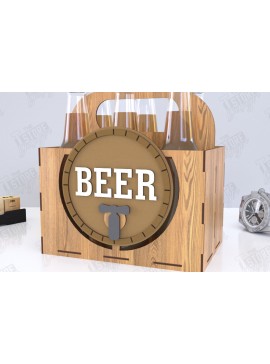 Σετ των 2 Intra απο ξύλο plywood 3mm-4mm πάχος θήκης μπύρας | Καλάθι μπύρας |CNC Δίασταση 15x15 cm INTRAFABR-119884869