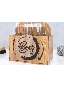 Σετ των 2 Intra απο ξύλο plywood 3mm-4mm πάχος θήκης μπύρας | Καλάθι μπύρας |CNC Δίασταση 15x15 cm INTRAFABR-119722561