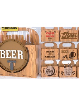 Σετ των 2 Intra απο ξύλο plywood 3mm-4mm πάχος Στήριγμα μπύρας Δέσμη κοπής |Καλάθι μπύρας Δίασταση 15x15 cm INTRAFABR-119884922