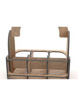 Σετ των 2 Intra απο ξύλο plywood 3mm-4mm πάχος Cut  Rack Beer Rack Δίασταση 15x15 cm INTRAFABR-113817603