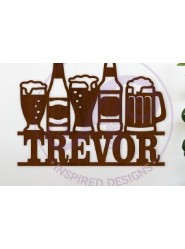 Σετ των 3 Intra απο ξύλο plywood 3mm-4mm πάχος Σήμα ονόματος Beers κοπής με λέιζερ Δίασταση 6x6 cm INTRAFABR-114907627
