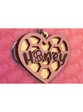 Σετ των 3 Intra απο ξύλο plywood 3mm-4mm πάχος Σχεδιασμός Μπρελόκ Bees | Σχεδιασμός Μπρελόκ Δίασταση 6x6 cm INTRAFABR-92538454