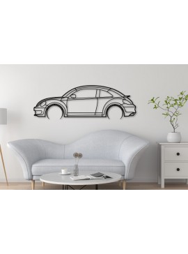 Σετ των 2 Intra απο ξύλο plywood 3mm-4mm πάχος Beetle Car Silhouette, Car Δίασταση 15x15 cm INTRAFABR-110397682