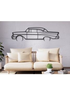 Σετ των 2 Intra απο ξύλο plywood 3mm-4mm πάχος Bel Air Cut Car Silhouette Δίασταση 15x15 cm INTRAFABR-110941402