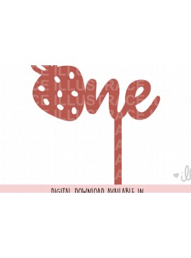 Σετ των 2 Intra απο ξύλο plywood 3mm-4mm πάχος Berry 1st Birthday Cake Topper Δίασταση 15x15 cm INTRAFABR-101798143