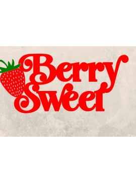 Σετ των 2 Intra απο ξύλο plywood 3mm-4mm πάχος Berry Sweet Cake Topper Δίασταση 15x15 cm INTRAFABR-97127395