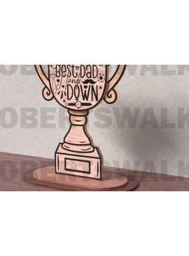 Σετ των 2 Intra απο ξύλο plywood 3mm-4mm πάχος Το καλύτερο Dad Hands Down Δίασταση 15x15 cm INTRAFABR-122192388