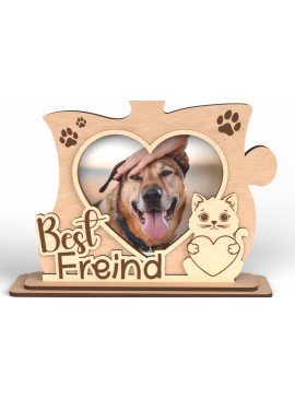 Intra απο ξύλο plywood 3mm-4mm πάχος Κορνίζα για τον καλύτερο φίλο Puzzle Cat Δίασταση 20x30 cm INTRAFABR-117292904