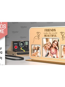 Intra απο ξύλο plywood 3mm-4mm πάχος Best Friends Κορνίζα φωτογραφιών Δίασταση 20x30 cm INTRAFABR-97711300