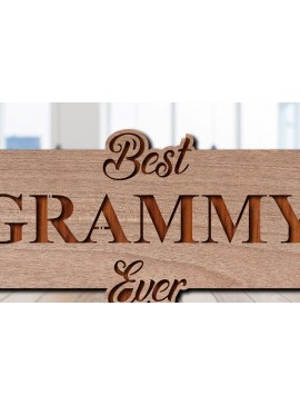 Σετ των 2 Intra απο ξύλο plywood 3mm-4mm πάχος Το καλύτερο Grammy Ever Sign 2 Layers Δίασταση 30x20 cm INTRAFABR-25515875