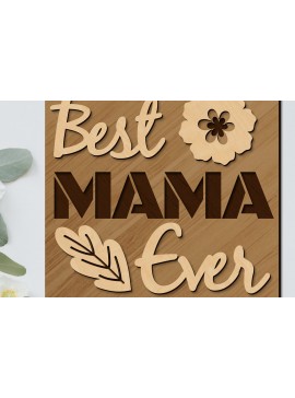 Σετ των 2 Intra απο ξύλο plywood 3mm-4mm πάχος Το καλύτερο διακοσμητικόMAMA ποτέ Δίασταση 30x20 cm INTRAFABR-97050347