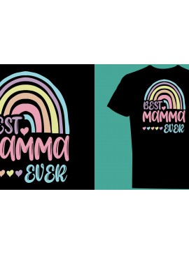 Σετ των 2 Intra απο ξύλο plywood 3mm-4mm πάχος Το καλύτερο σχέδιο T-shirt Mamma Ever Δίασταση 15x15 cm INTRAFABR-120877863