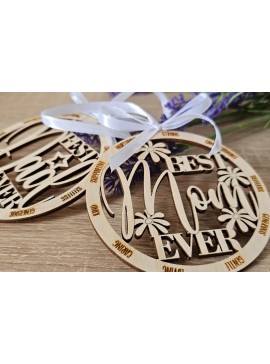 Σετ των 3 Intra απο ξύλο plywood 3mm-4mm πάχος Τα καλύτερα στολίδια για τη μαμά και τον μπαμπά | Δίασταση 4x4 cm INTRAFABR-118834350