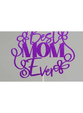 Σετ των 2 Intra απο ξύλο plywood 3mm-4mm πάχος Το καλύτερο Mom Ever Cake Topper Δίασταση 15x15 cm INTRAFABR-121519454