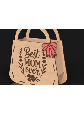 Intra απο ξύλο plywood 3mm-4mm πάχος Η καλύτερη τσάντα δώρου μαμάς Δίασταση 30x20 cm INTRAFABR-119662286