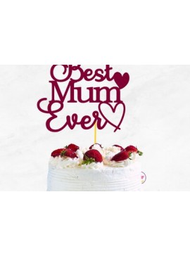 Σετ των 2 Intra απο ξύλο plywood 3mm-4mm πάχος Το καλύτερο Mam Ever Cake Topper Δίασταση 15x15 cm INTRAFABR-67479232