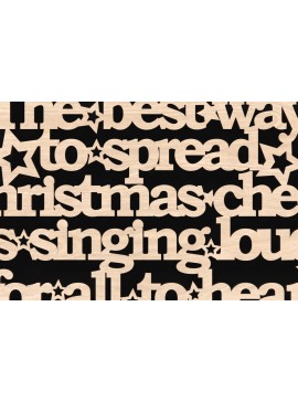 Σετ των 2 Intra απο ξύλο plywood 3mm-4mm πάχος Ο καλύτερος τρόπος για να διαδώσετε το σημάδι των Χριστουγέννων Δίασταση 30x30 cm INTRAFABR-105134888