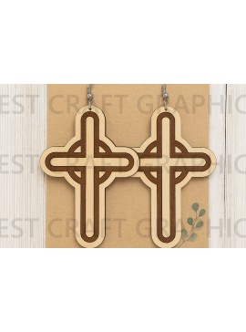 Σετ των 3 Intra απο ξύλο plywood 3mm-4mm πάχος Σκουλαρίκια Βίβλου – Αγία Γραφή Δίασταση 3x3 cm INTRAFABR-124957738