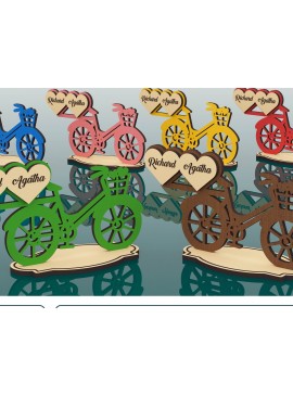 Σετ των 2 Intra απο ξύλο plywood 3mm-4mm πάχος Cut  Bicycle Δίασταση 15x15 cm INTRAFABR-65732835