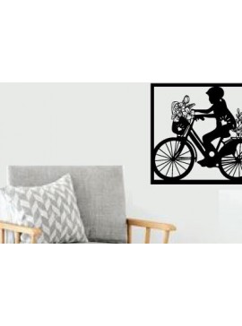 Intra απο ξύλο plywood 3mm-4mm πάχος κοπής με λέιζερ μεταλλικού τοίχου ποδηλάτου Δίασταση 40x40 cm INTRAFABR-79015868