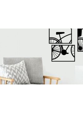 Intra απο ξύλο plywood 3mm-4mm πάχος κοπής με λέιζερ μεταλλικού τοίχου ποδηλάτου Δίασταση 40x40 cm INTRAFABR-79157400