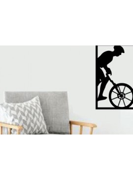 Σετ των 2 Intra απο ξύλο plywood 3mm-4mm πάχος κοπής με λέιζερ μεταλλικού τοίχου ποδηλάτου Δίασταση 40x40 cm INTRAFABR-79160070