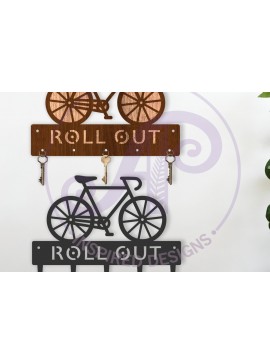 Σετ των 2 Intra απο ξύλο plywood 3mm-4mm πάχος Σχέδια κλειδαριάς με θέμα το ποδήλατο Δίασταση 12x12 cm INTRAFABR-123652870