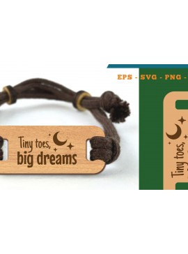Σετ των 3 Intra απο ξύλο plywood 3mm-4mm πάχος Βραχιόλι Big Dreams Cut  Δίασταση 5x5 cm INTRAFABR-118735897