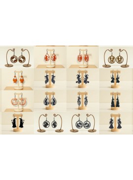 Σετ των 3 Intra απο ξύλο plywood 3mm-4mm πάχος Magical Earring Big Cut  Δίασταση 3x3 cm INTRAFABR-123483032