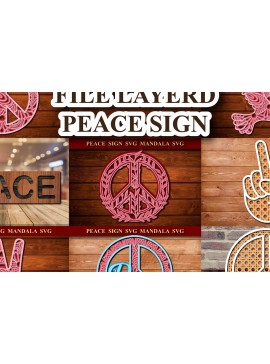 Σετ των 3 Intra απο ξύλο plywood 3mm-4mm πάχος Big Peace Set 8 File Cut  Δίασταση 15x15 cm INTRAFABR-27127215