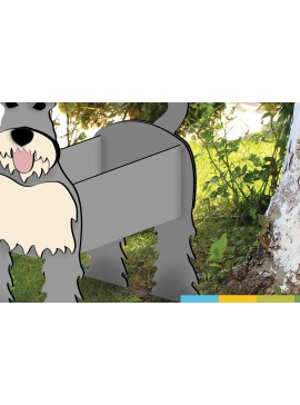 Σετ των 2 Intra απο ξύλο plywood 3mm-4mm πάχος Big Schnauzer Planter Dog Pot Holder Δίασταση 15x15 cm INTRAFABR-103588675