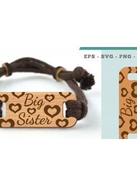 Σετ των 3 Intra απο ξύλο plywood 3mm-4mm πάχος Βραχιόλι Big Sister Cut Δίασταση 5x5 cm INTRAFABR-105089400